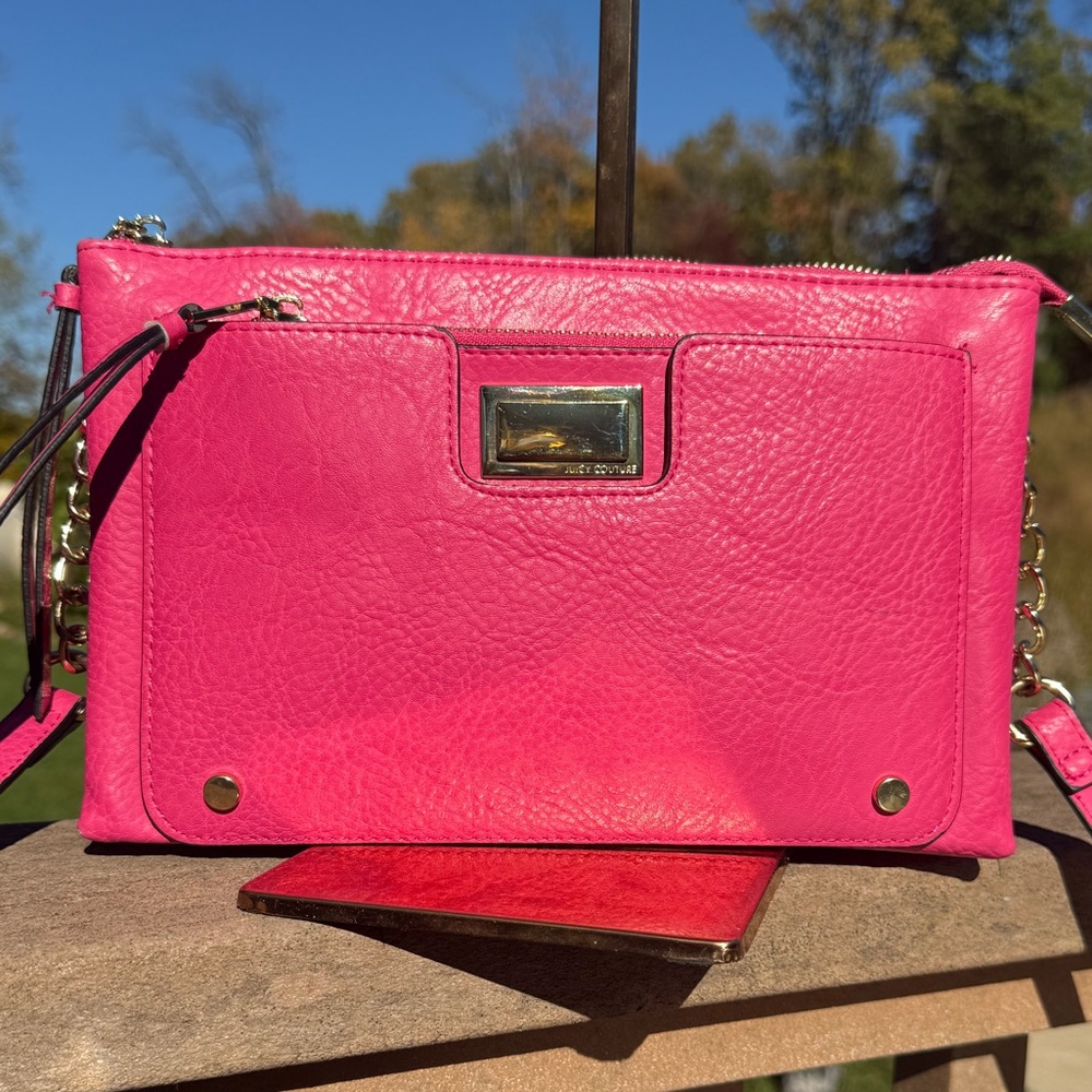 EUC! Juicy Couture Pink Vintage 2 Bags in 1 Crossbody Bag - Picture 3 of 12